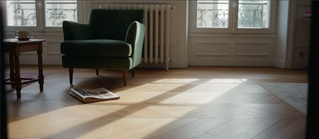 Prix d'une rénovation de parquet à chevrons dans un salon haussmannien parisien