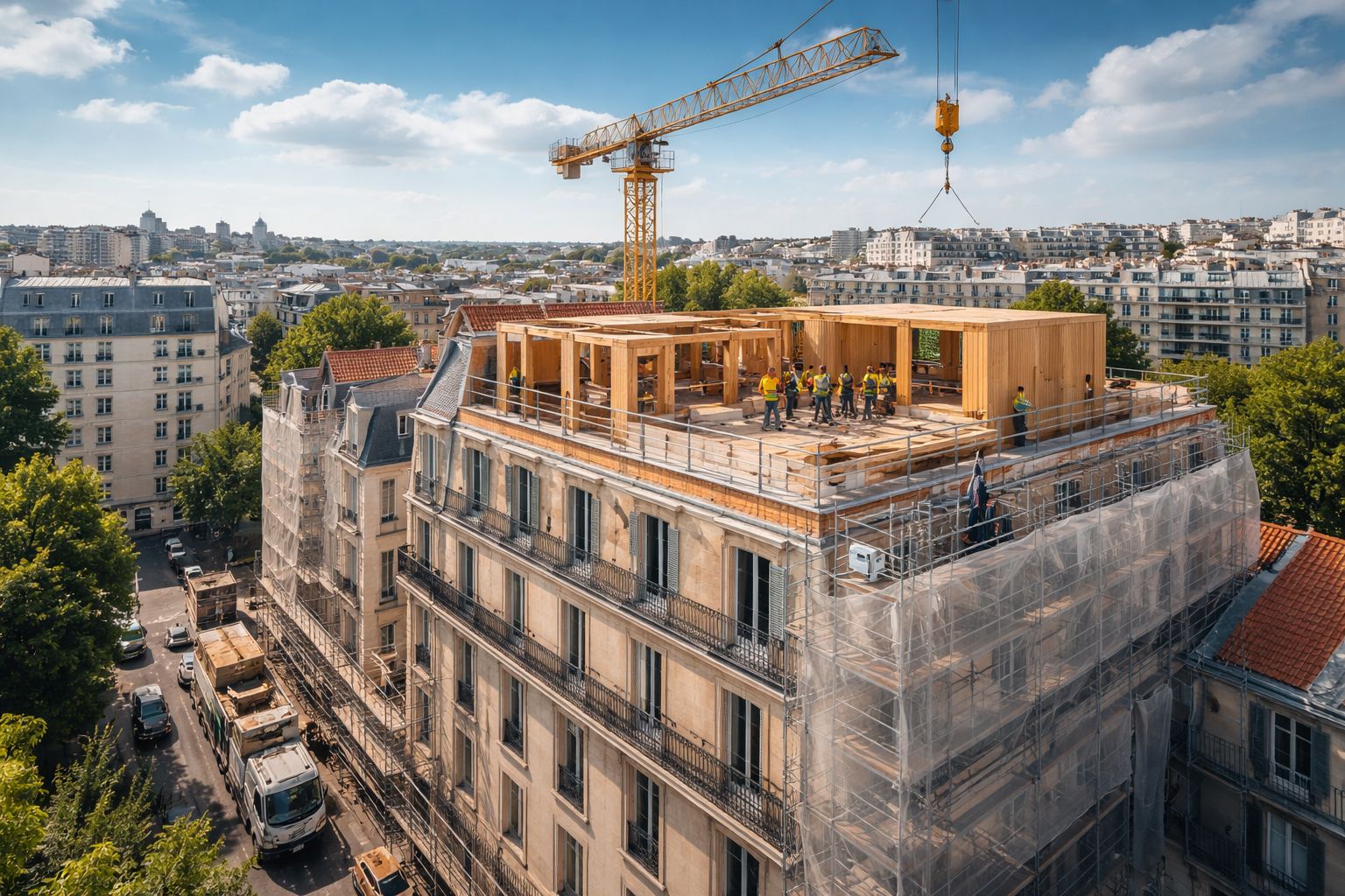 Surélévation ossature bois dans le Val-de-Marne (94)