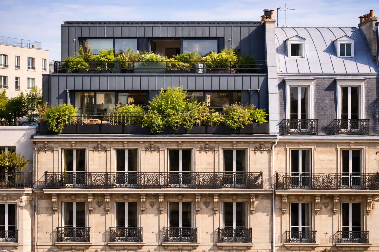 Extension verticale d'immeuble en Ile de France