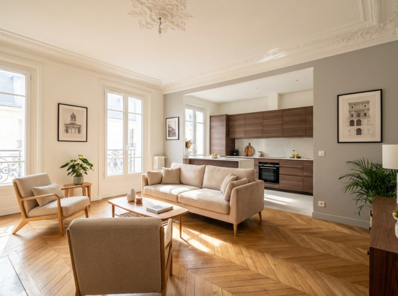Rénovation d’appartement à Vincennes (94300) : l’élégance architecturale au service du confort moderne