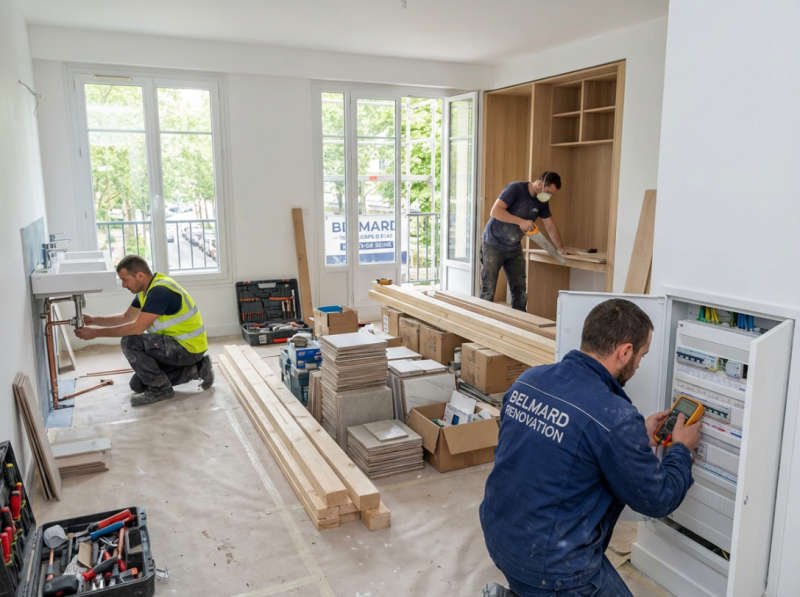 Rénovation d'appartement dans les Hauts-de-Seine (92) : un accompagnement complet de A à Z avec BELMARD BÂTIMENT