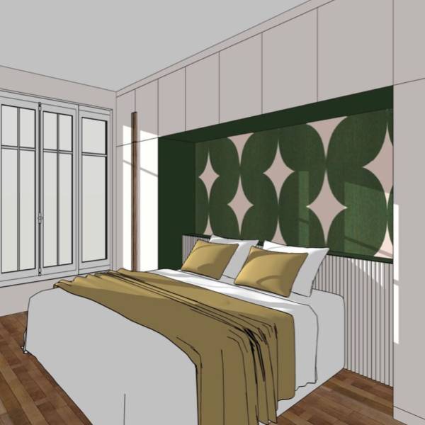 Rénovation des chambres d'un appartement à Paris 5