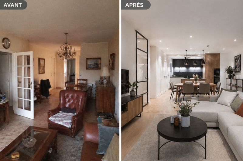 Avant/ Après rénovation d'un appartement à Champigny-sur-Marne