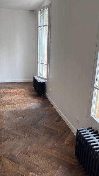 Pose de parquet contre collée
