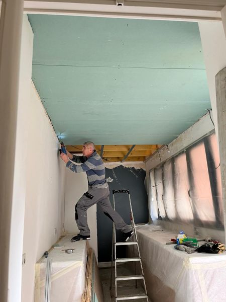 Pose de Faux plafond en BA13 Hydrofuge