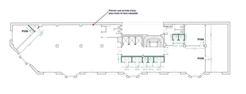Plan de rénovation de bureaux à Paris 10