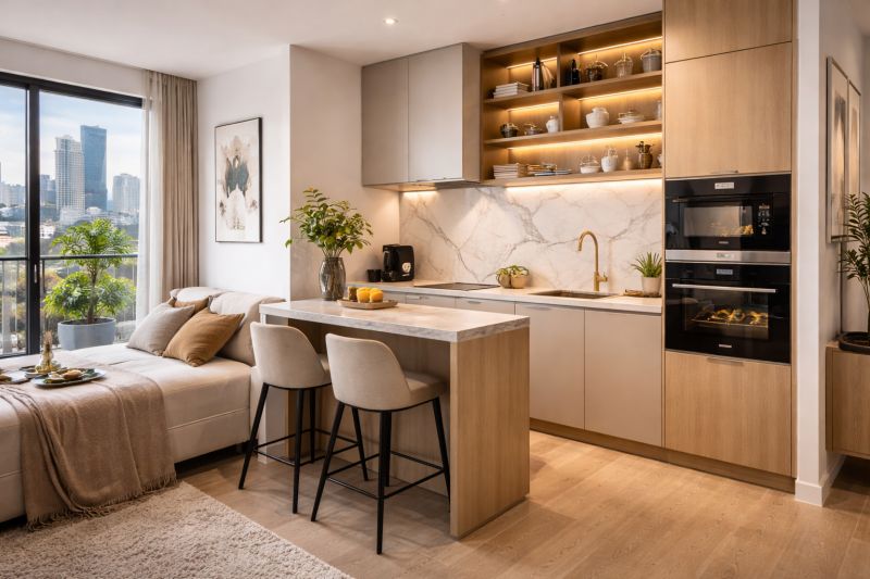 Pose de cuisine fonctionnelle et design à Puteaux