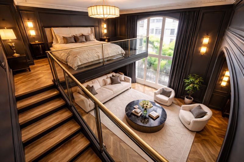 Construction d'une mezzanine dans un appartement haussemannien Paris 19