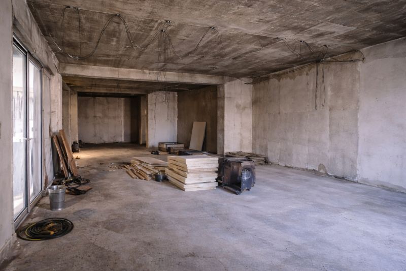 Plateau nu à Puteau avant création du loft