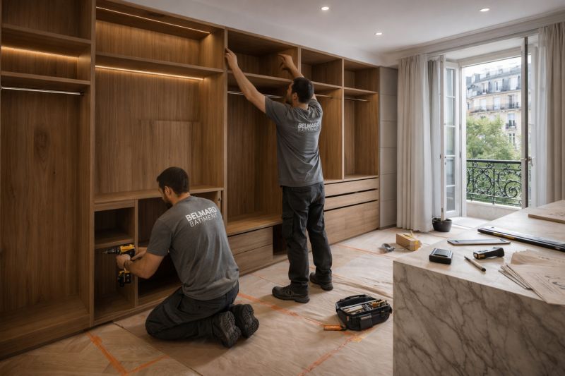 Installtion d'un dressing dans une maison à Neuilly sur Seine