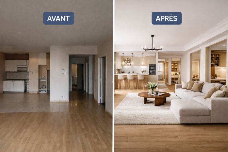 Avant / Après rénovation d'un appartement familial dans les Hauts-de-Seine (92)